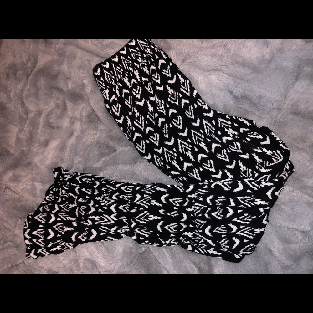 H&M Printed Soft Straight Pants
